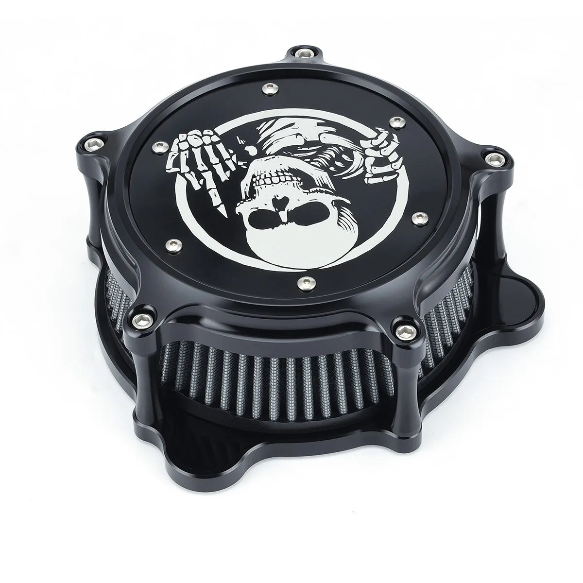 Kit filtre à air tête de mort pour Harley - vue 3