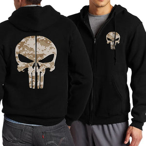 Sweat capuche zippé crâne Y2K - vue de détail