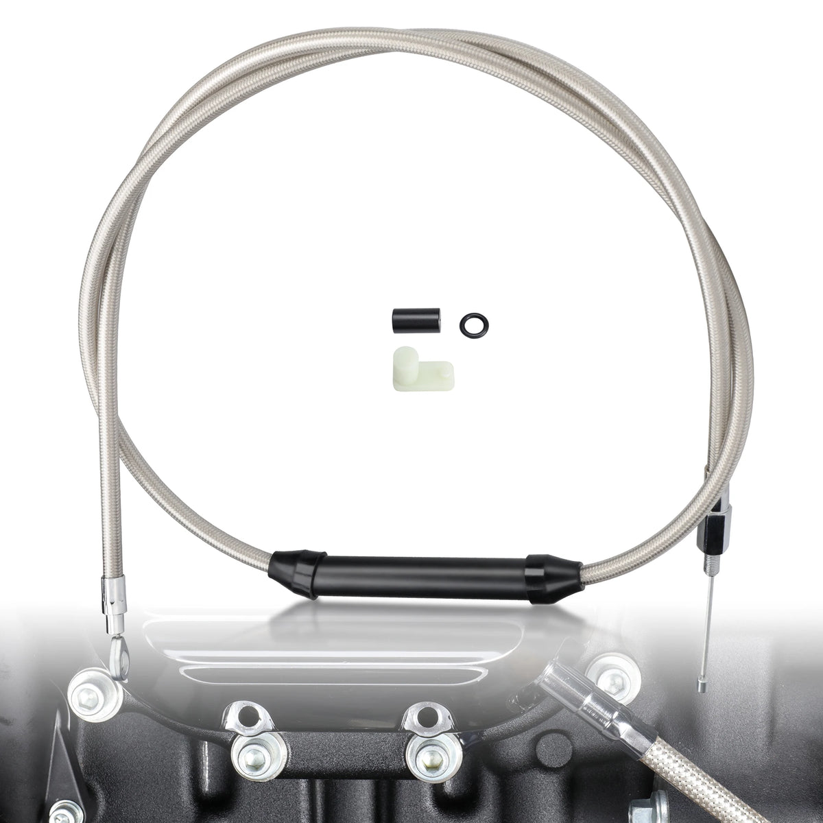 Câble d'Embrayage Tressé Inox Rallongé - Harley-Davidson Sportster XL 1986-2013 et Plus – photo 1/10