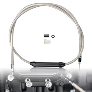Câble d'Embrayage Tressé Inox Rallongé - Harley-Davidson Sportster XL 1986-2013 et Plus – photo 1/10