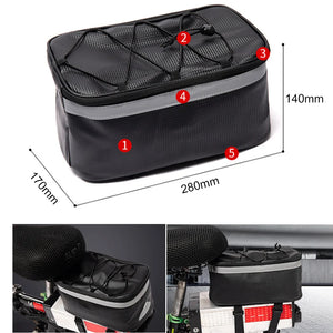 Sacoche arrière noire pour porte-bagages - vue 7