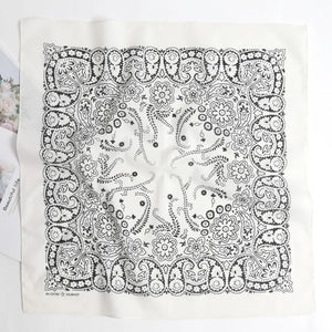 Bandana carré en coton motif cachemire - vue 10