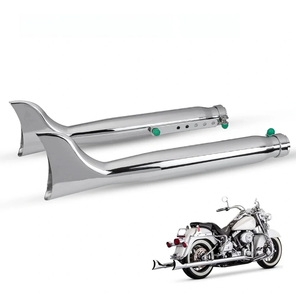 Silencieux queue de poisson inox pour Harley Sportster bobber - vue 4