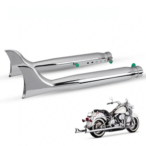 Silencieux queue de poisson inox pour Harley Sportster bobber - vue 4