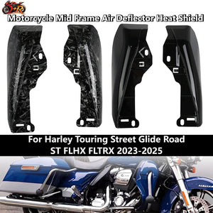 Déflecteur d'air noir mi-cadre monté sous la selle d'une Harley-Davidson Touring - vue 1