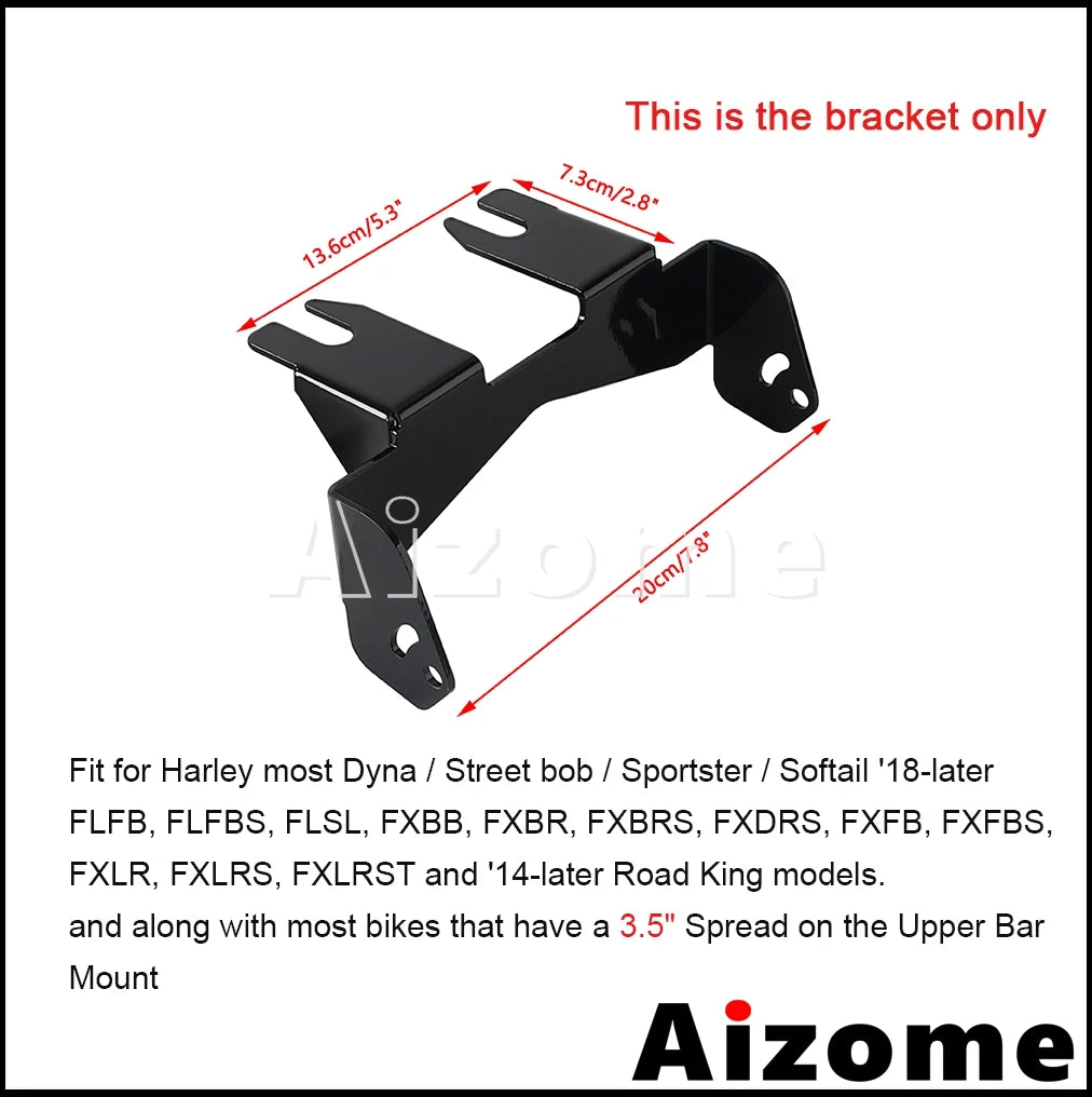 Support de phare additionnel pour Harley Softail Dyna - vue 2