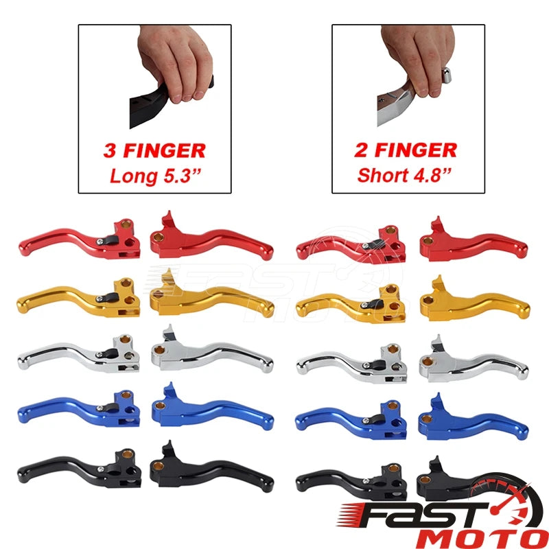 Paire de leviers de frein et d'embrayage noirs pour moto Harley-Davidson Dyna - vue 3