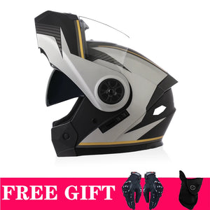 Casque moto modulable rétro double écran - vue - vue 9