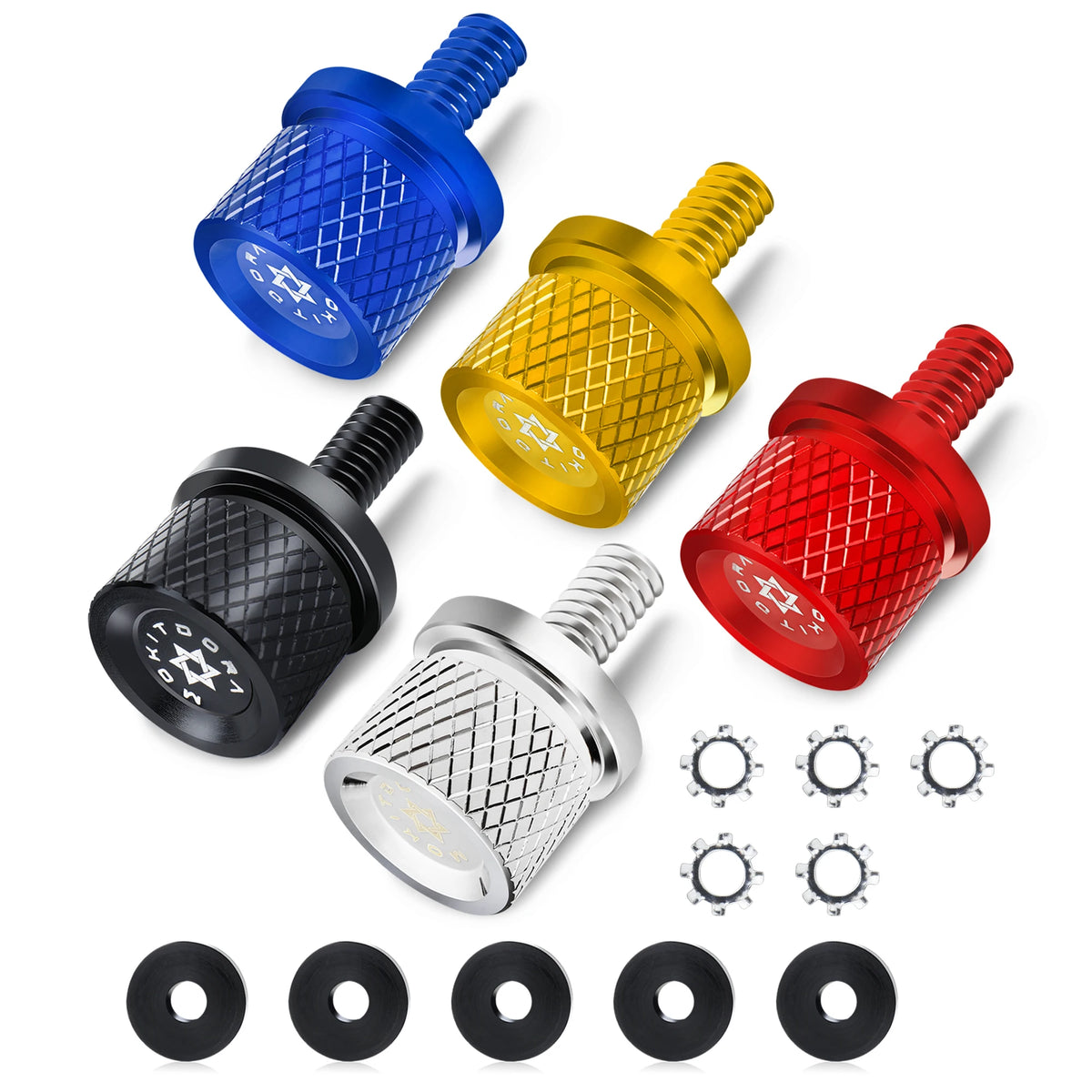 Boulons de Selle Moletés (Filetage 1/4-20) - Harley-Davidson Touring, Softail, Dyna, Sportster 1996 et plus – photo 1/12