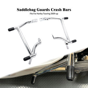 Barre de protection chromée autour d'une sacoche de Harley-Davidson Touring - vue 8