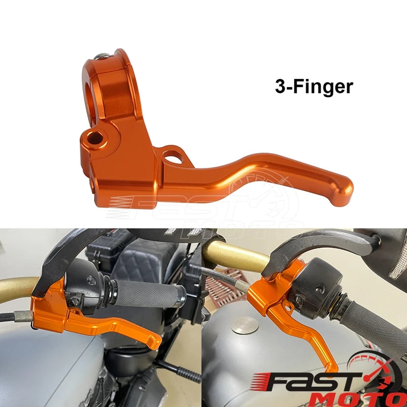 Levier d'embrayage chromé en aluminium pour moto Harley-Davidson Dyna - vue 7