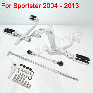 Kit complet commandes avancées, repose-pieds, sélecteur et biellettes en aluminium et acier pour Harley-Davidson Sportster XL883, Iron, 48, Super Low 2004-2022 – photo 13/13