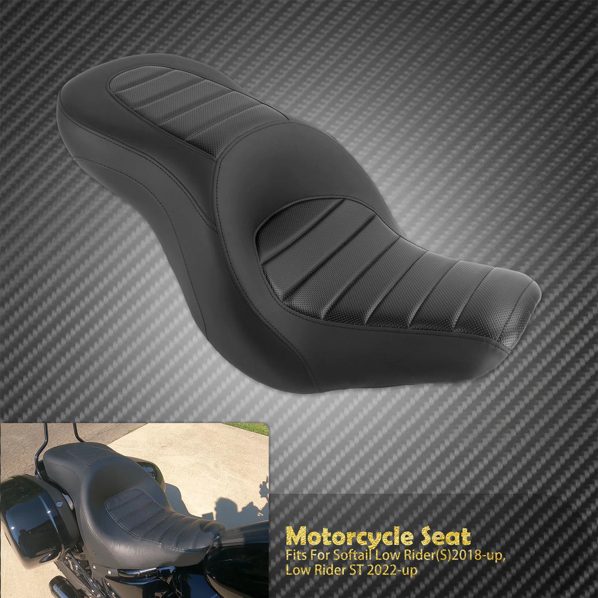 Selle Biplace Conducteur/Passager - Harley Softail Sport Glide, Low Rider, Low Rider S, Low Rider ST 2018-2024 – photo 8/8