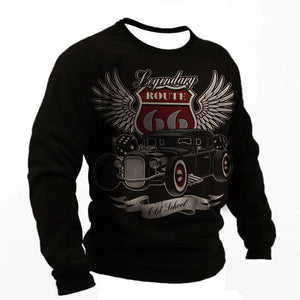 T-shirt manches longues homme Route 66, style biker vintage - vue 8