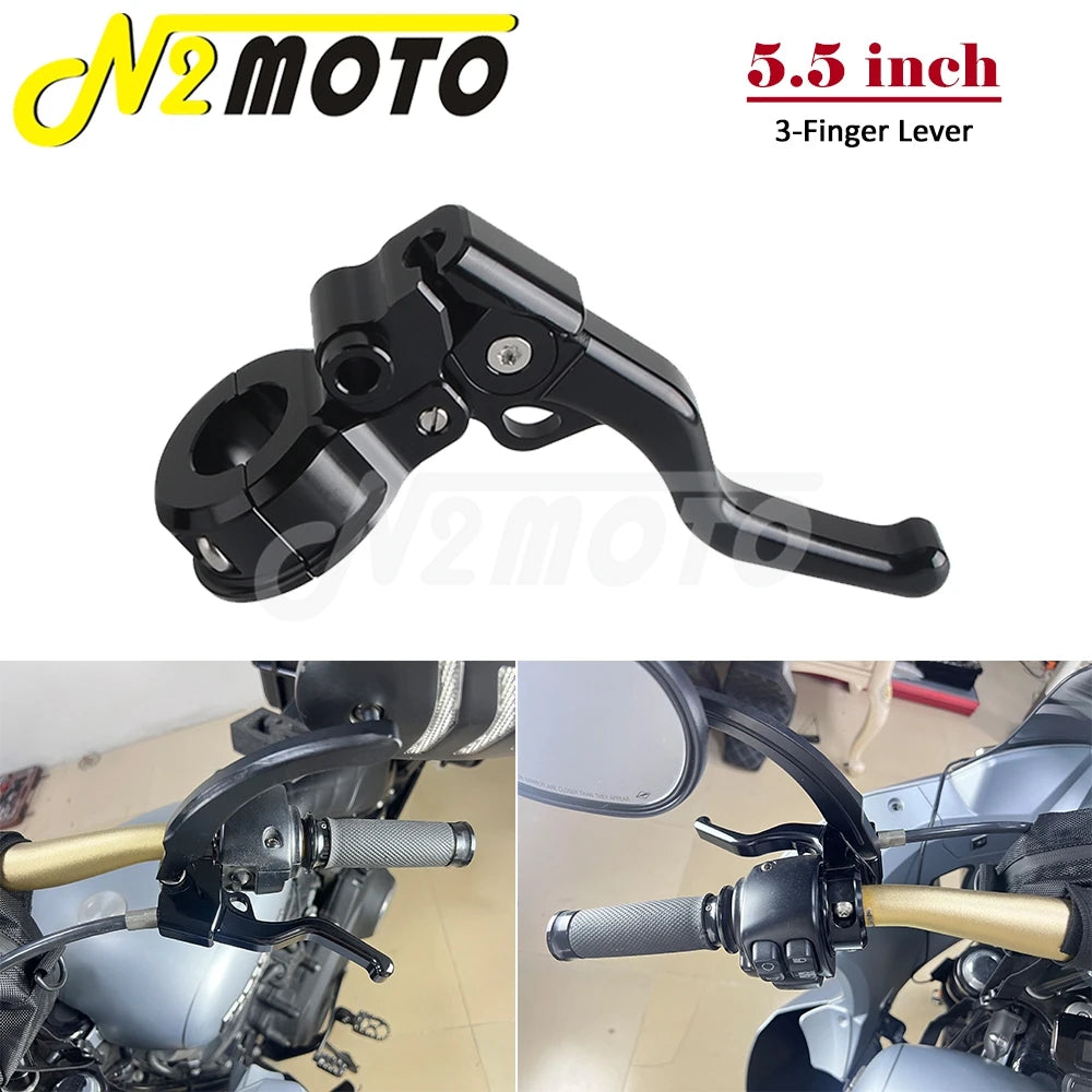 Levier d'embrayage stunt noir pour guidon de Harley - vue 15