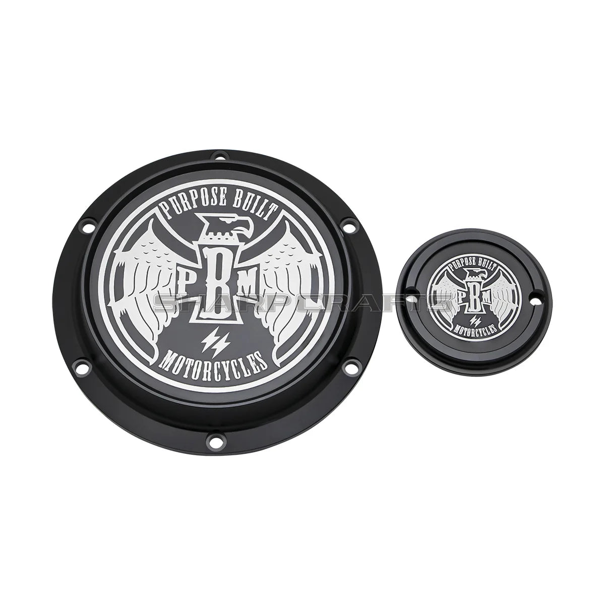 Derby cover et cache d'allumage gravés pour Harley Sportster - vue 11