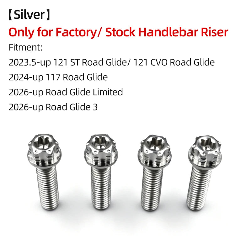 Boulons de Rehausseur de Guidon Titane pour Harley Road Glide 121 CVO/ST, 117 – photo 10/12