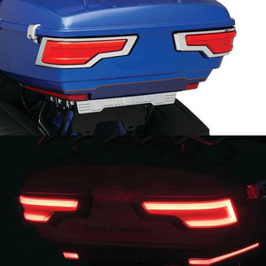 Feux LED de Top Case (Tour-Pak) Chrome, Lentille Rouge - Harley-Davidson Touring 2014-2022 & CVO 2023-2024 – photo 2/10