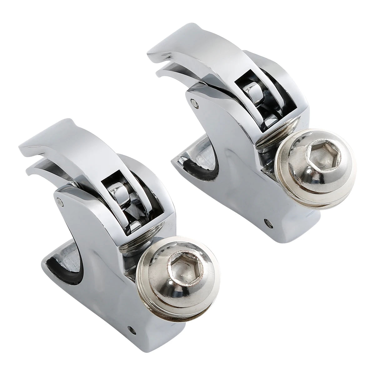 Pinces de fixation chrome pour pare-brise de Harley-Davidson Sportster - vue 2