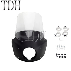 Carénage phare noir avec pare-brise pour Harley-Davidson Dyna Wide Glide - vue 12