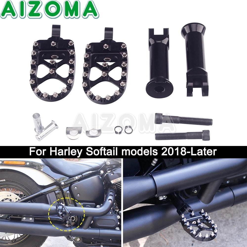 Repose-pieds / repose-pieds passager pour Harley-Davidson Softail Street Bob FXBB FXBR FLSL FLFB FXFB 18-up – photo 1/9