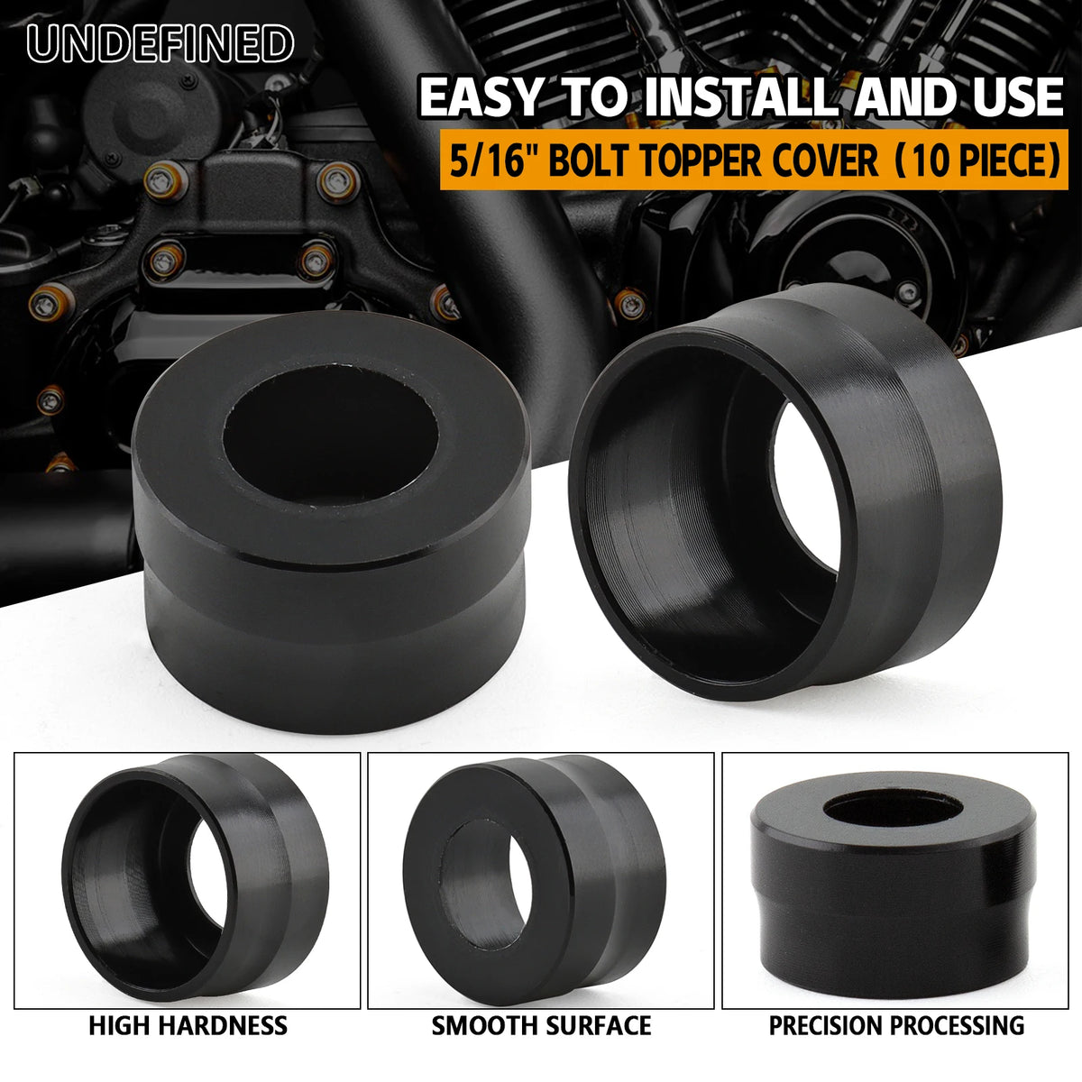 Caches de vis aluminium pour Harley Touring Softail - vue 4
