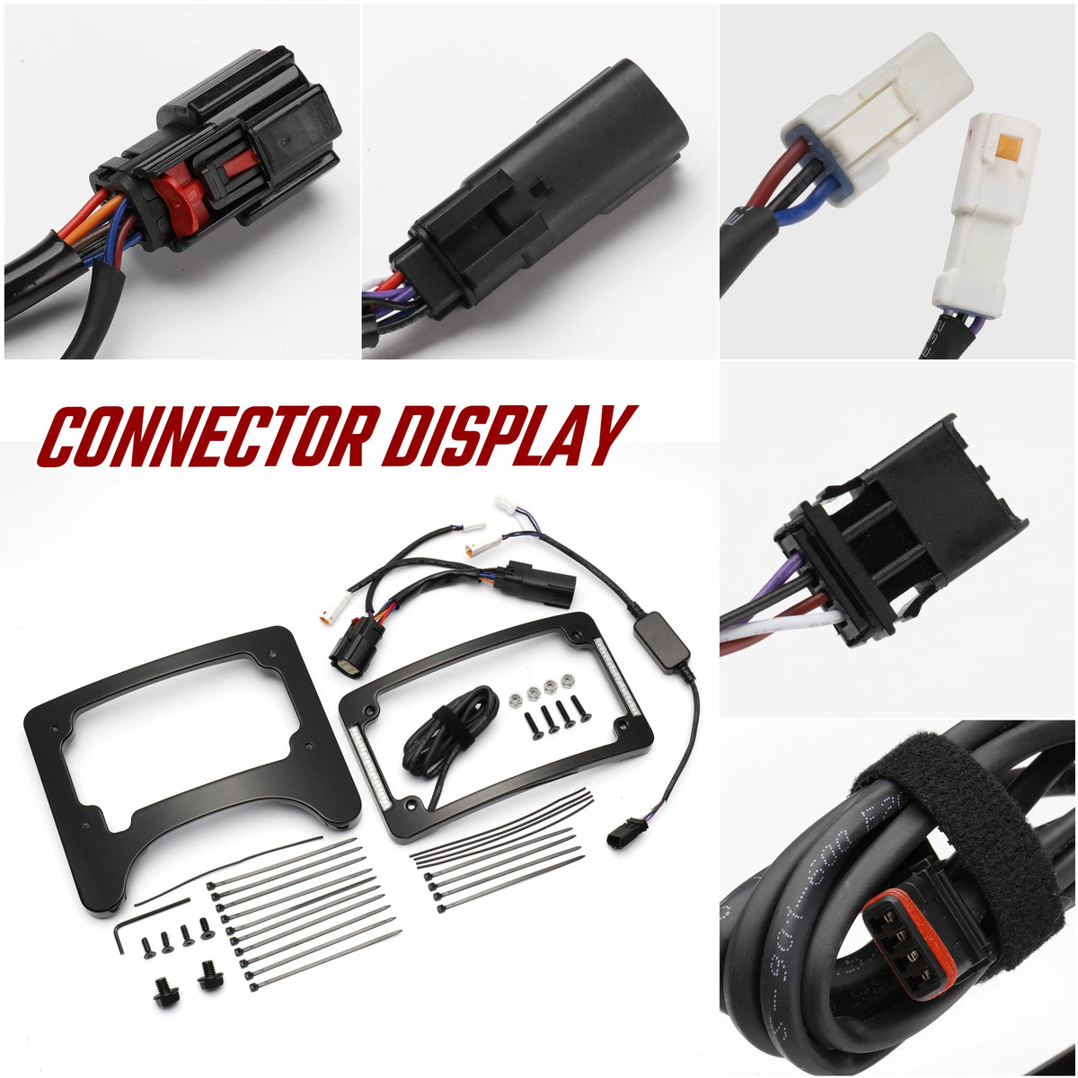 Support de plaque d'immatriculation avec feu stop LED intégré pour Harley-Davidson Street Glide, Road Glide 2014-2023 – photo 6/7