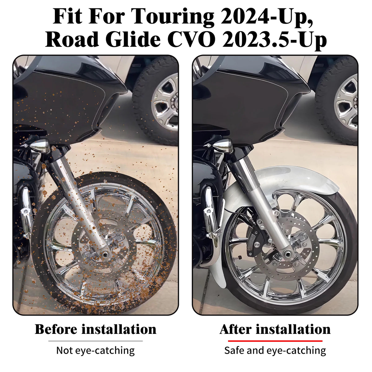 Garde-boue Avant 21'' Non Peint (Wrap) - Harley-Davidson Touring 2024 et CVO Road Glide 2023.5 et + – photo 2/6