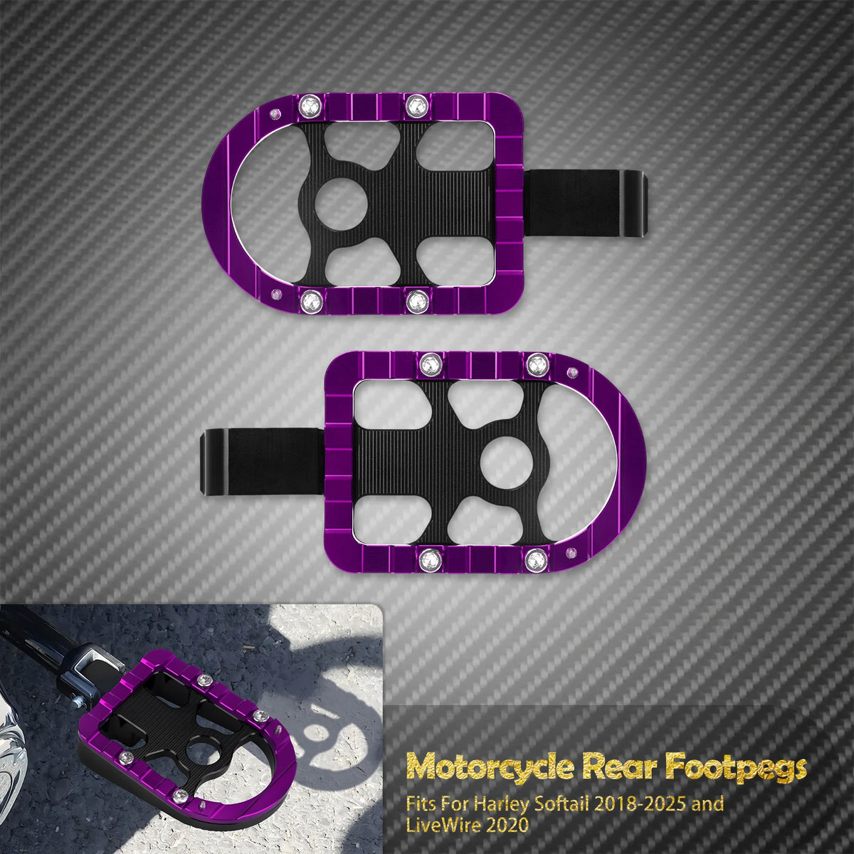 Repose-pieds passager - Harley Softail 2018-2025, Breakout, Fat Boy, Low Rider, Standard FXFB, FLDE, FLHC – photo 7/12
