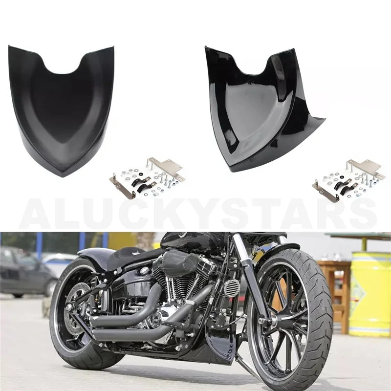 Spoiler avant noir pour Harley-Davidson Softail Deluxe - vue 1