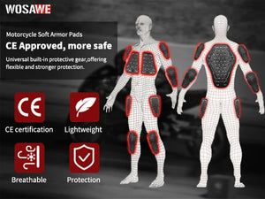Set de protections moto noires CE niveau 1 - vue 5
