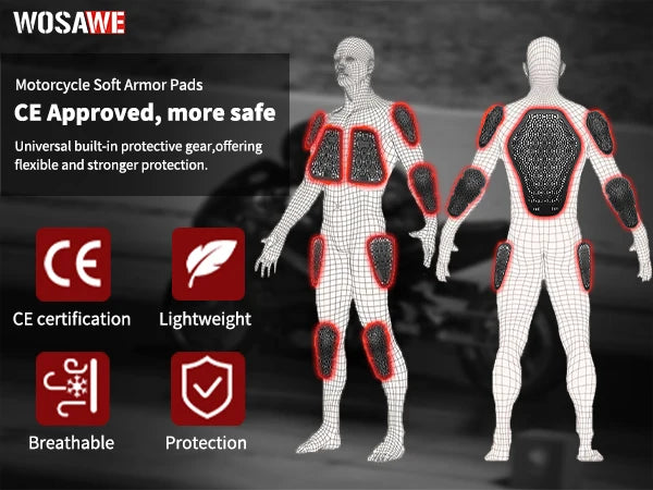 Set de protections moto noires CE niveau 1 - vue 5