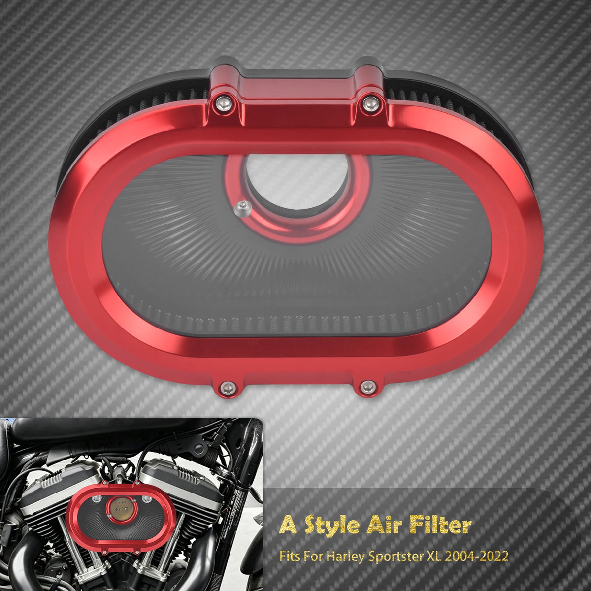 Filtre à Air avec Anneaux Décoratifs Interchangeables - Harley-Davidson Touring, Softail, Dyna, Sportster, Trike – photo 23/26