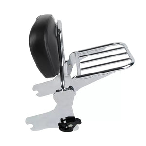 Dossier sissy-bar amovible avec porte-bagages pour Harley Touring - vue 2