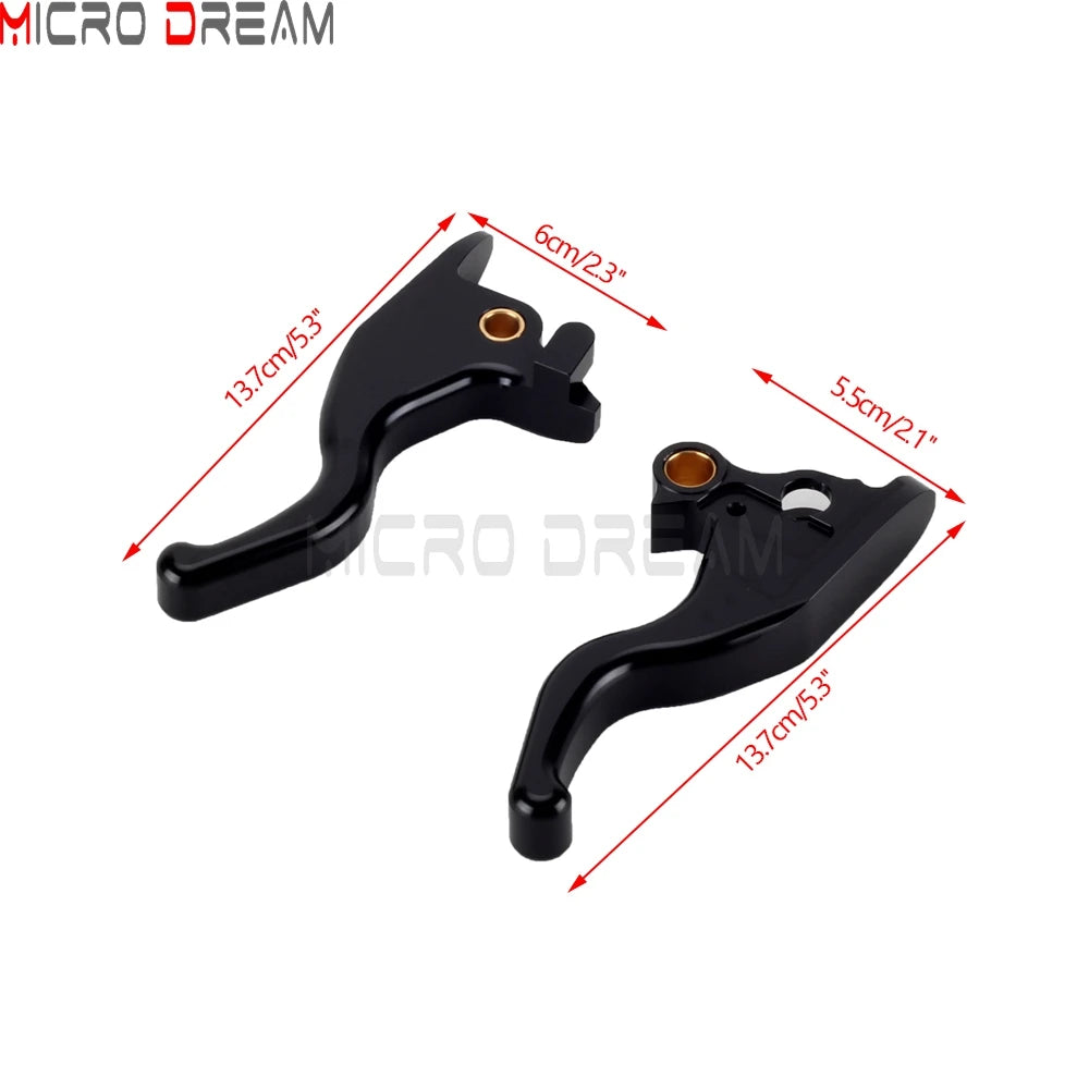 Leviers de frein et d'embrayage courts pour Harley Softail 2015-2024 - vue 3
