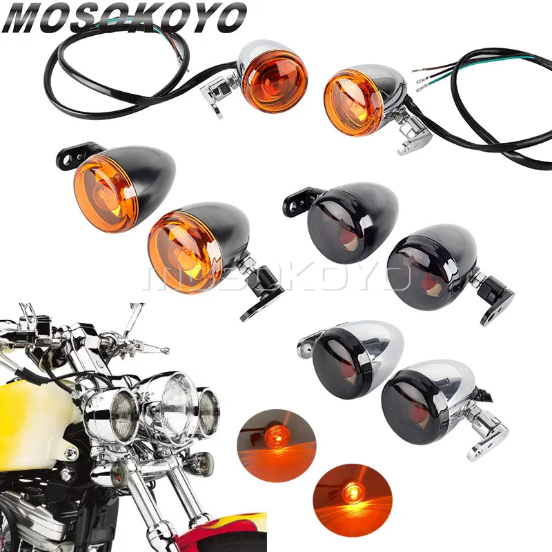 Clignotants bullet pour Harley Dyna Softail - vue 2