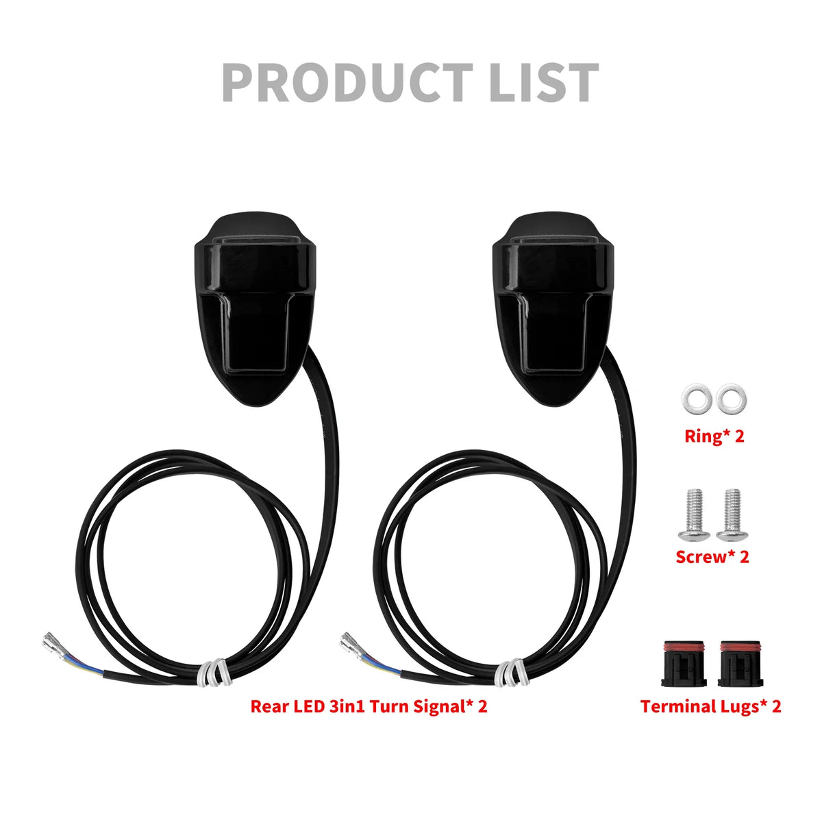 Clignotants LED arrière homologués E-Mark (position/stop) pour Harley Dyna 2000-2017 et Softail 2000-2025 - vue 5