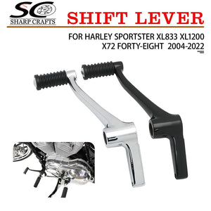 Commandes avancées talon-pointe avec pontet de sélecteur pour Harley-Davidson Sportster XL883, XL1200 & Forty-Eight (2004-2022) – photo 1/7