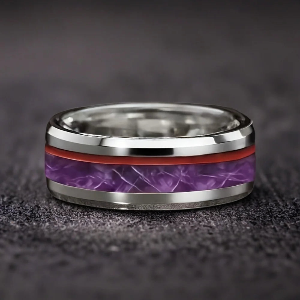 Bague en acier inoxydable tête de mort et rose - vue 32