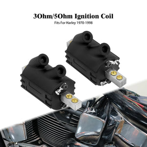 Bobine d'Allumage Double Sortie 12V (3/5 Ohm) - Harley-Davidson Big Twin 1970-1998 – photo 1/8
