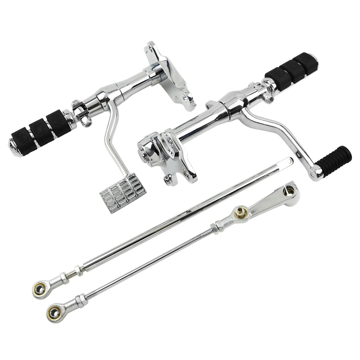 Kit complet commandes avancées, repose-pieds, biellettes et leviers en aluminium pour Harley-Davidson Sportster XL 883, 1200, 48, Iron, Softail, Dyna FXBB – photo 6/15