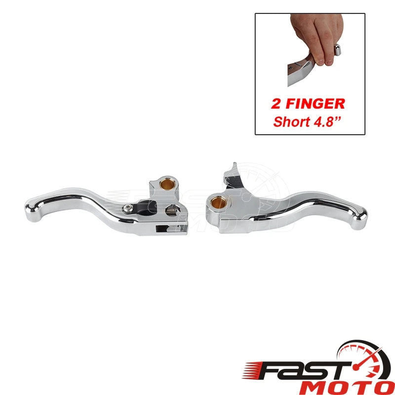 Paire de leviers de frein et d'embrayage noirs pour moto Harley-Davidson Dyna - vue 9