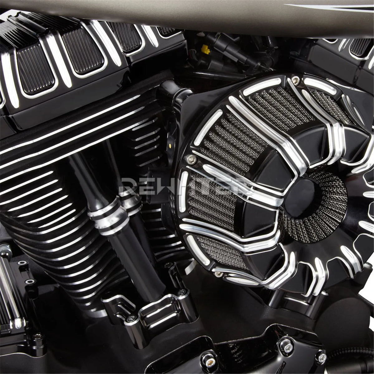 Cache de poussoir noir usiné pour moteur Harley-Davidson Twin Cam - vue 6