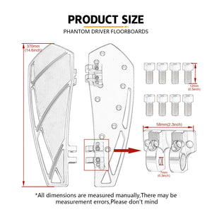 Kit repose-pieds, planchers, levier de sélecteur et pontets Phantom pour Harley-Davidson Touring et Softail – photo 6/8