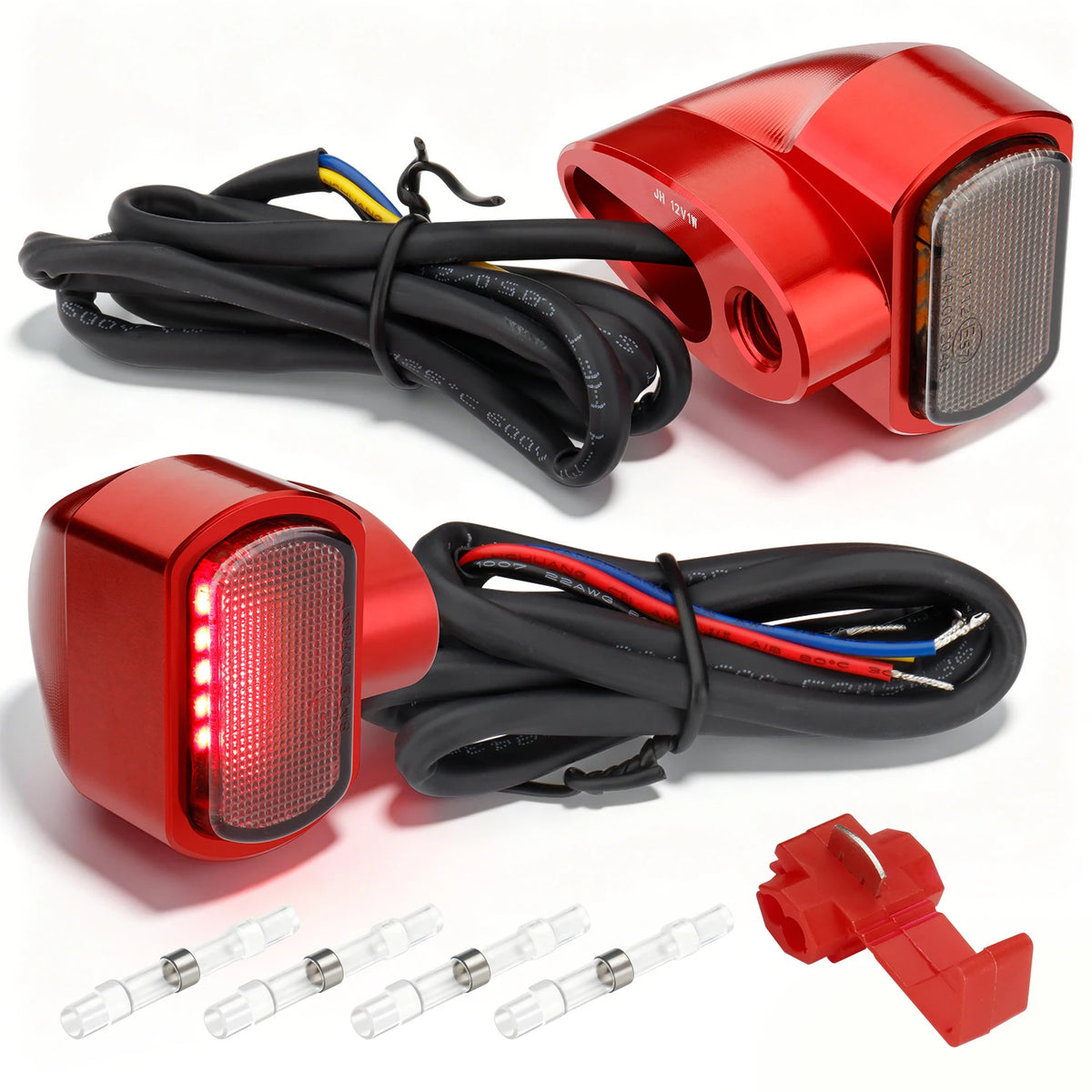 Clignotants arrière LED mini avec stop et veilleuse pour Harley Touring, Softail, Sportster et Dyna - vue 1
