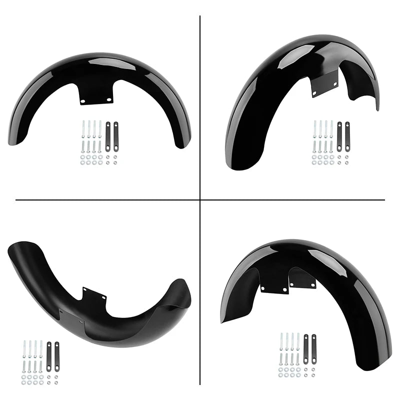 Garde-boue avant noir brillant 19 pouces pour Harley Touring - vue 2