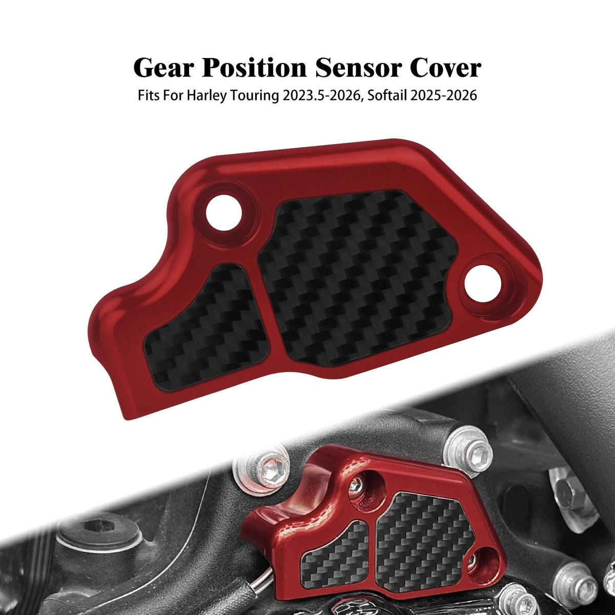 Cache de Capteur de Position de Vitesse Effet Carbone - Harley-Davidson Touring 2023.5-2026 et Softail 2025-2026 – photo 8/12