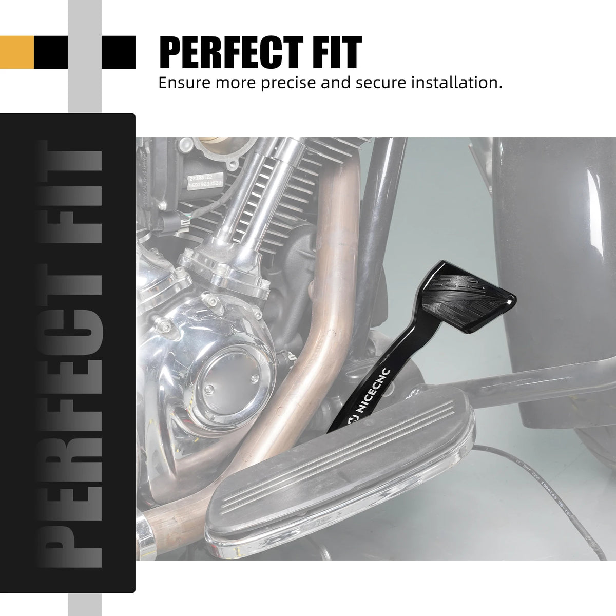 Kit d'Extension de Béquille Latérale Chromée - Harley-Davidson Dyna Fat Bob, Low Rider 1993-2017 – photo 3/8