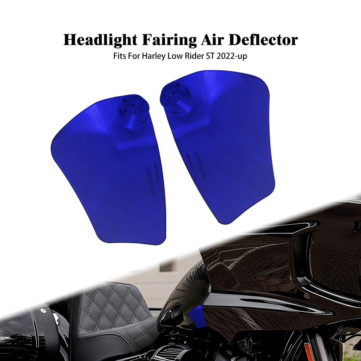 Déflecteurs d'air latéraux colorés pour phare de Harley-Davidson Low Rider ST - vue 9