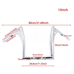 Guidon ape hanger Z-bar pour Harley Sportster Softail - vue 5